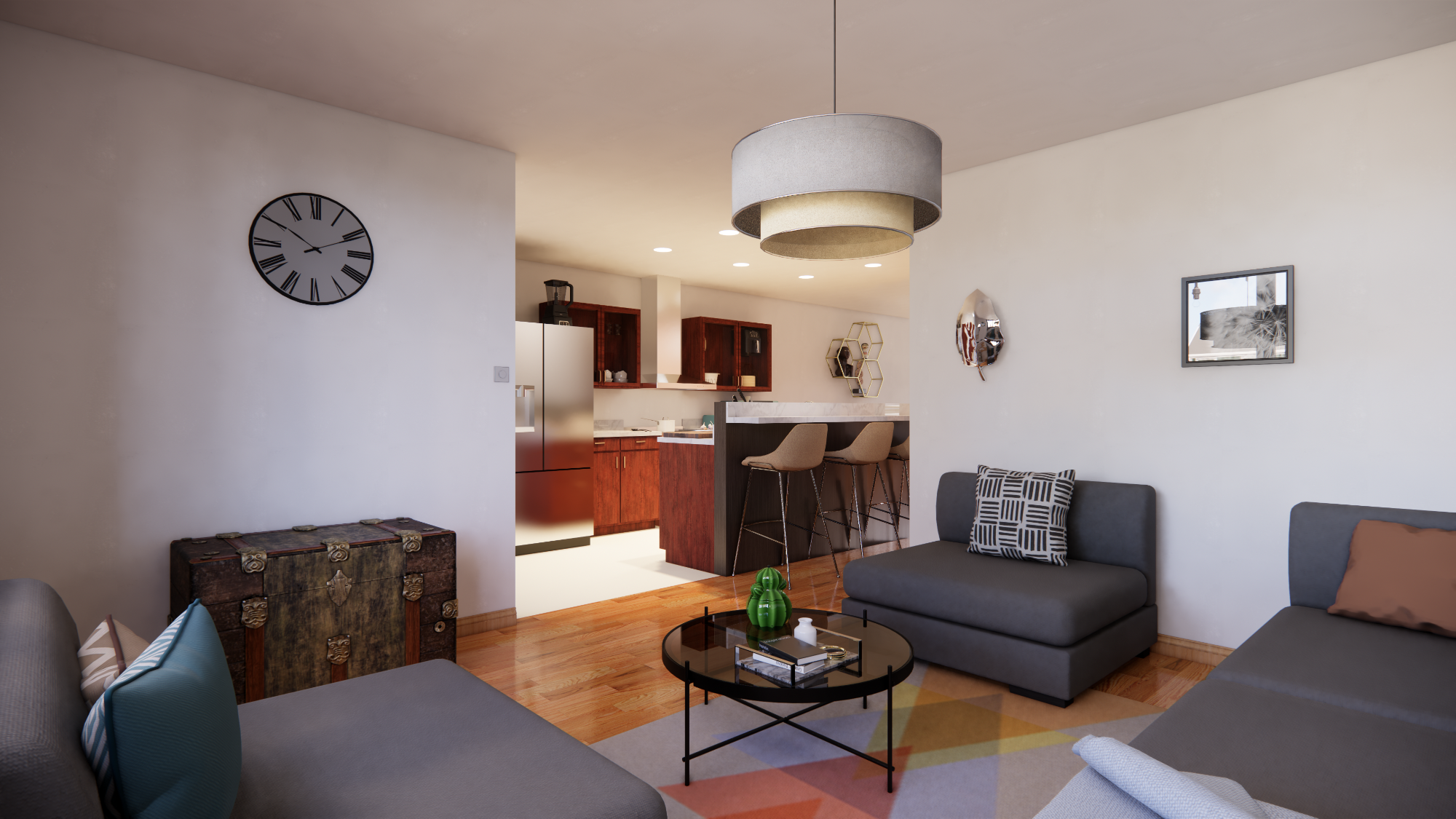 Living Room & Kitchen